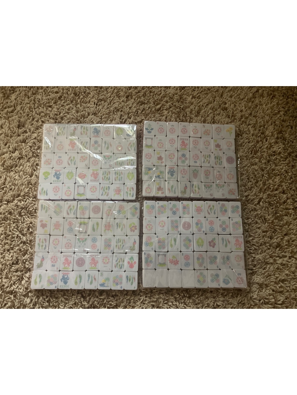 160-Piece Floating Mahjong Set, EVA Foam Waterproof Pool Game - Picture 2 of 4